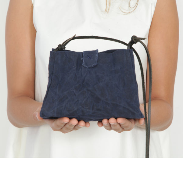 Mia Blue Mini Canvas Bag – Caroline Mazurik Handbags