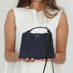 Load image into Gallery viewer, Mia Blue Mini Canvas Bag

