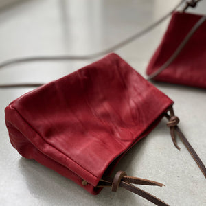 Wine Red Leather MINI BAG