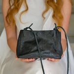 Load image into Gallery viewer, Black Waffle Leather MINI BAG
