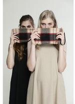 Load image into Gallery viewer, One of A Kind Plaid Wool Hand Stitched Wristlet purse
