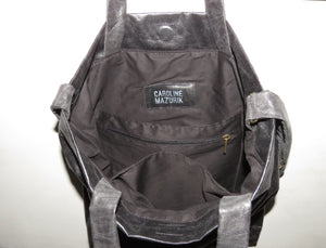 EMMA Gray Oversize Vegan Shoulder bag
