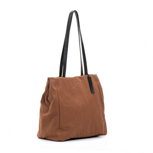 Coffee-Brown Everyday perfect Lightweight Fabric Tote Bag, shoppers Bag