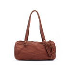 Load image into Gallery viewer, Brick Brown Leather Shoulder Handbag medium perfect size Italian leather woman bag
