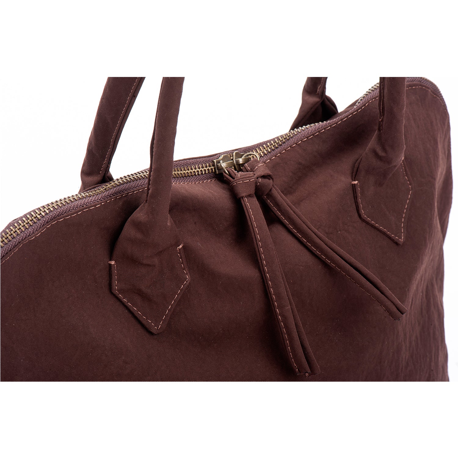 YOKO Dark Brown Vegan Lightweight Fabric Bag