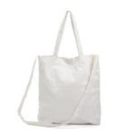 Load image into Gallery viewer, Oversize white vegan shoulder fabric tote bag, Lightweight Shoulder Cross body handbag

