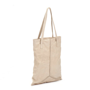 White Leather Square Stitches Tote Bag White shoulder bag