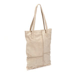 Load image into Gallery viewer, White Leather Square Stitches Tote Bag White shoulder bag
