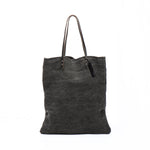 Load image into Gallery viewer, Oversize Grey Canvas Tote with leather handles. Yoga Bag
