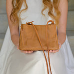 Load image into Gallery viewer, Camel Waffle Leather MINI BAG
